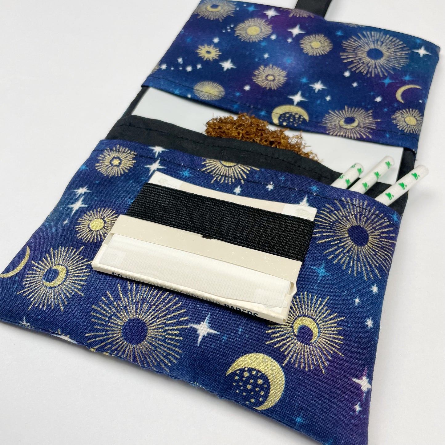 Handmade Tobacco Pouch | Celestial Print Rolling Tobacco Storage Holder