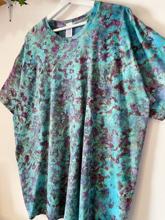 XXL | Blue Purple Ice Dye T-Shirt