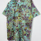 L | Blue Orange Purple Ice Dye Hand Dyed T-Shirt