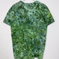 L | Ice Dye Dark Green Hand Dyed Ice Tie Dye T-Shirt