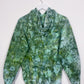 S | Ice Dye Dark Green Hand Dyed Pullover Hoodie