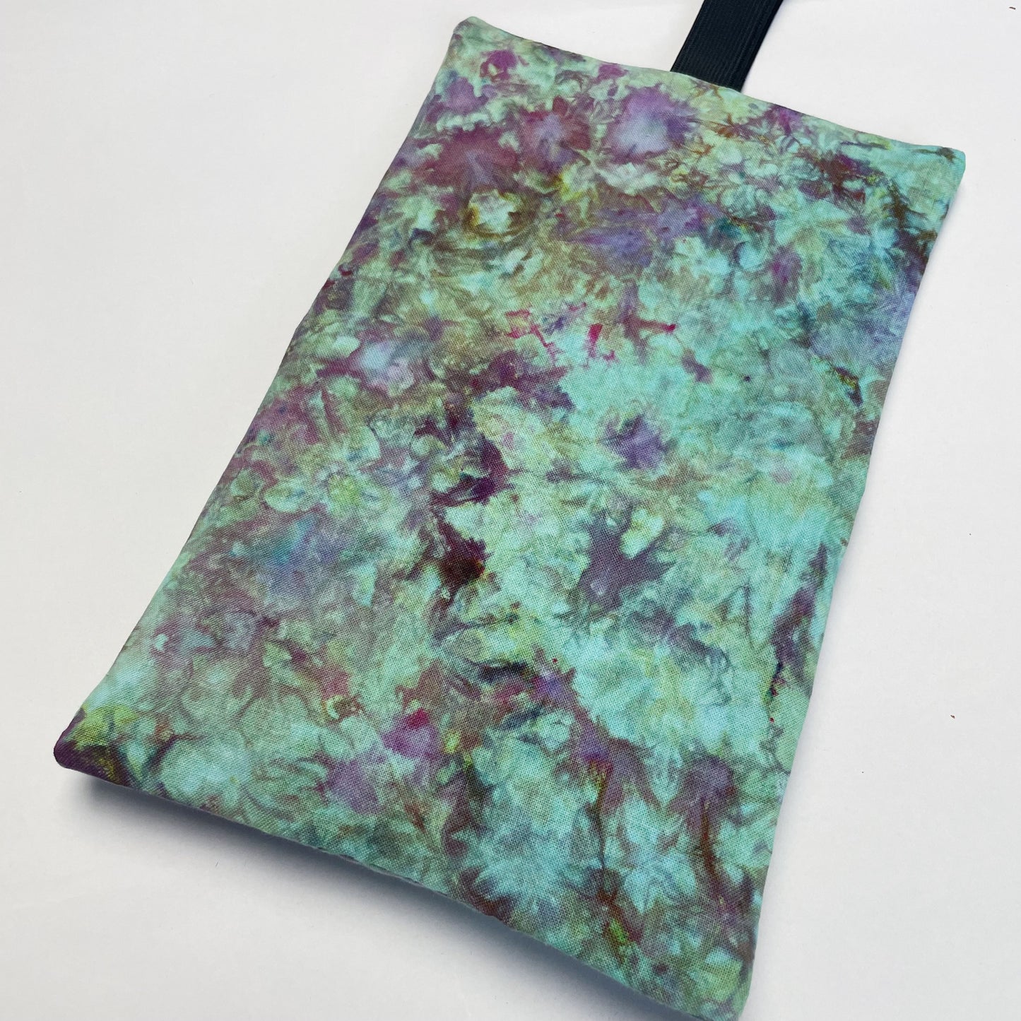 Handmade Purple, Blue and Green Ice Dyed Tobacco Pouch