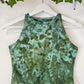 Ice Dye Green Crop Vest