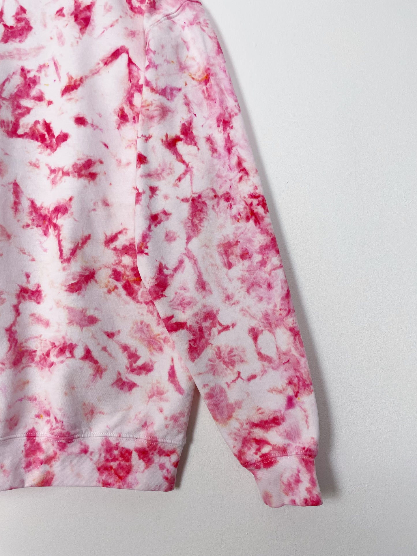 L | Ice Dye Pink Hand Dyed Sweatshirt