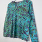 Ice Dye Longsleeve Top Blue Purple Green