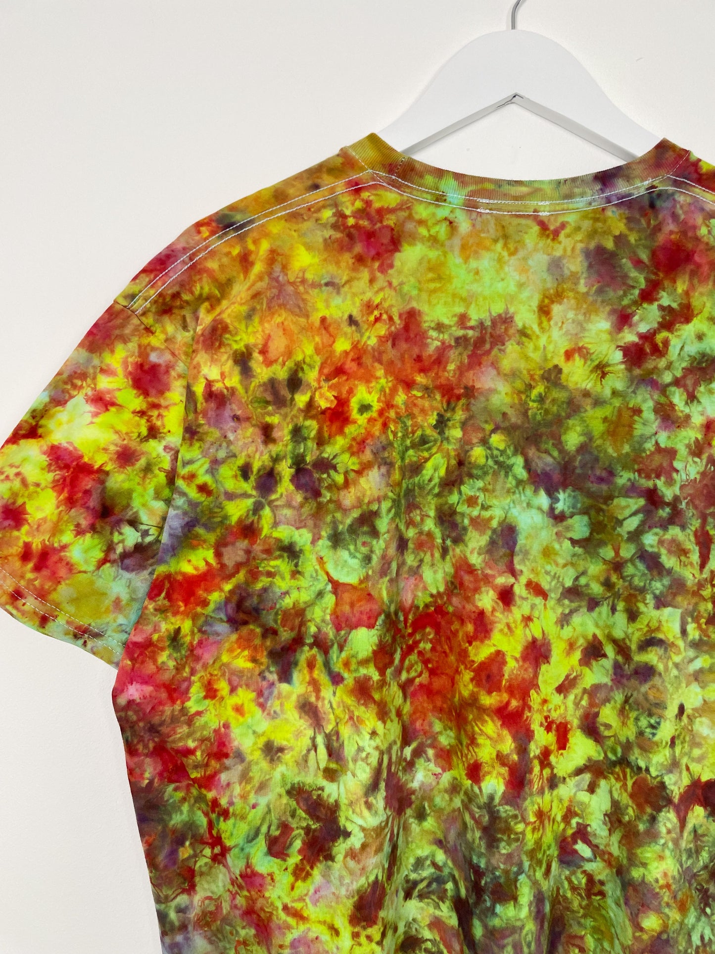 XL | Ice Dye Rainbow Multicolour Hand Dyed Ice Tie Dye T-Shirt