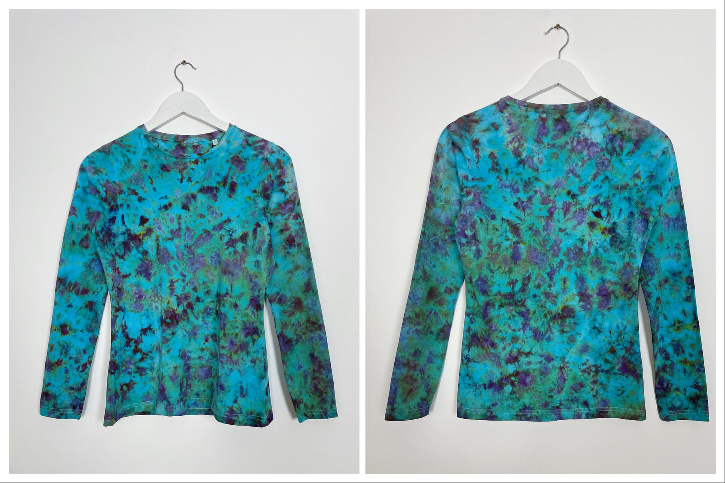 Ice Dye Longsleeve Top Blue Purple Green