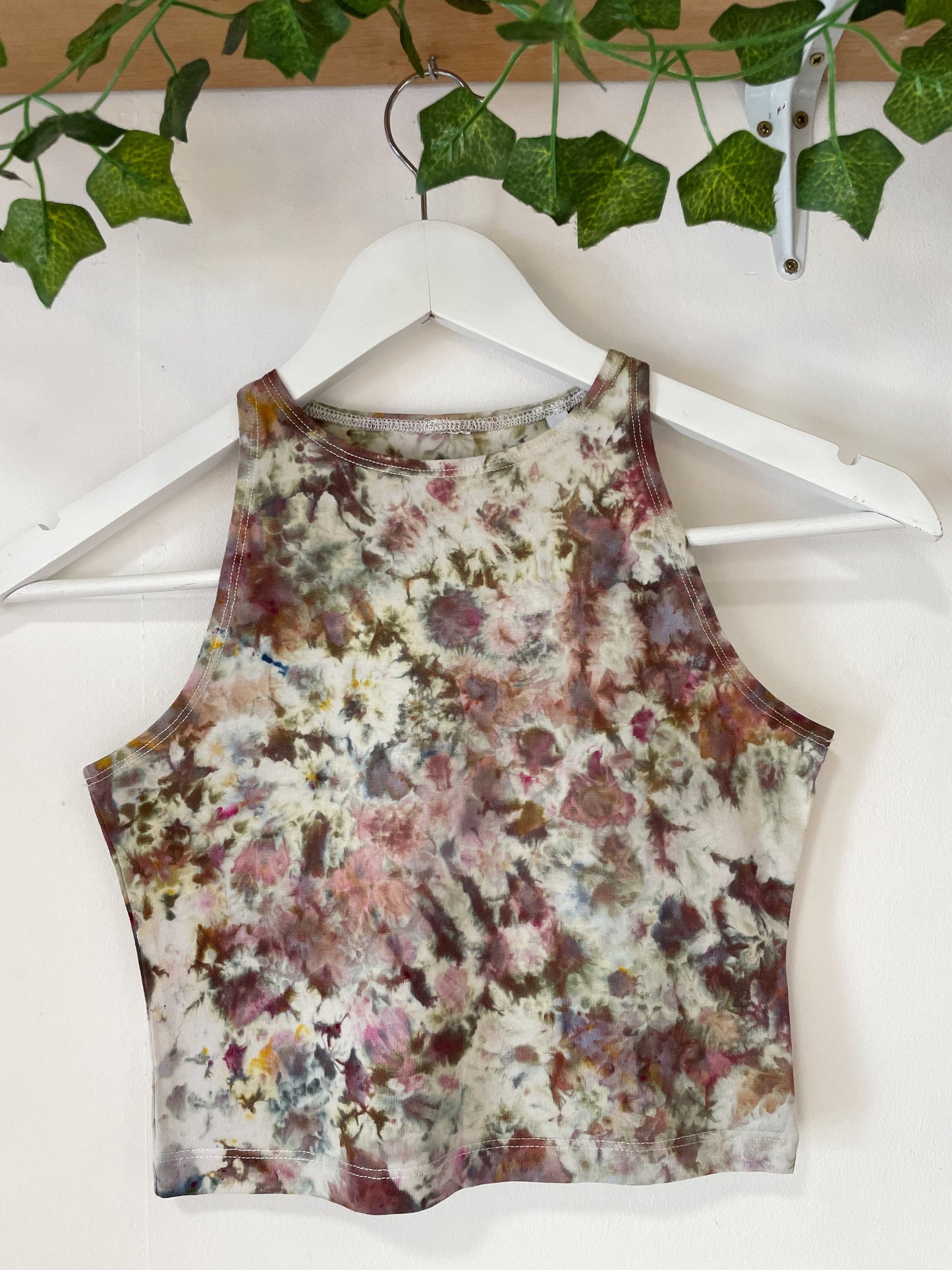 Ice Dye Mushroom Crop Vest