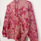 S | Ice Dye Crushed Raspberry Hand Dyed Pullover Hoodie