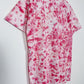 M | Ice Dye Pink Hand Dyed Ice Tie Dye T-Shirt
