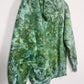 M | Ice Dye Dark Green Hand Dyed Pullover Hoodie