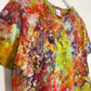 S | Ice Dye Rainbow Multicolour Hand Dyed Ice Tie Dye T-Shirt