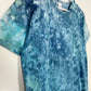 S | Ice Dye Ocean Blue Hand Ice Tie Dye T-Shirt