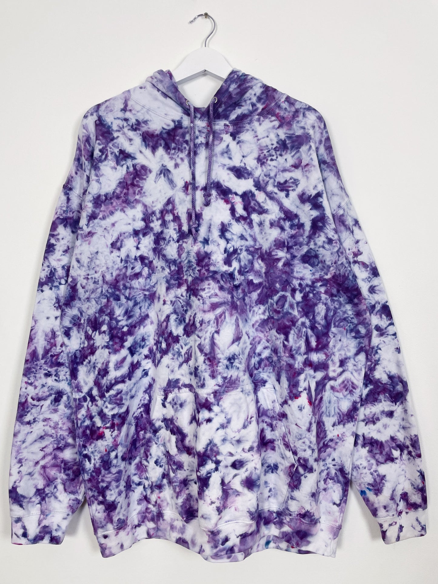 XXL | Ice Dye Purple Hand Dyed Pullover Hoodie