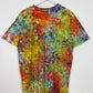 XL | Ice Dye Rainbow Multicolour Hand Dyed Ice Tie Dye T-Shirt
