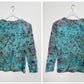 Ice Dye Longsleeve Top Blue Purple Green