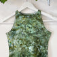 Ice Dye Green Crop Vest