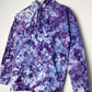 S | Ice Dye Purple Hand Dyed Pullover Hoodie