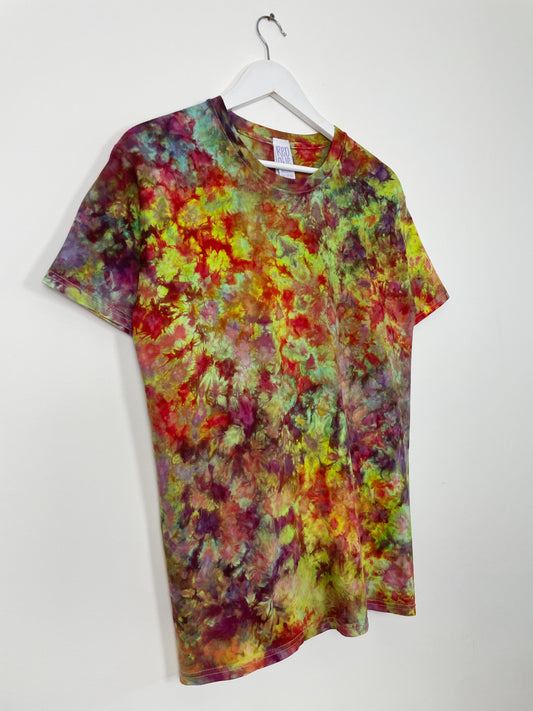 M | Ice Dye Rainbow Multicolour Hand Dyed Ice Tie Dye T-Shirt