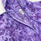 Ice Dye Purple Hand Dyed Zip Up Hoodie