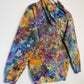 S | Ice Dye Blue Sunrise Multicolour Hand Dyed Pullover Hoodie