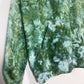 L | Ice Dye Dark Green Hand Dyed Pullover Hoodie