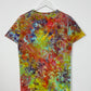 S | Ice Dye Rainbow Multicolour Hand Dyed Ice Tie Dye T-Shirt