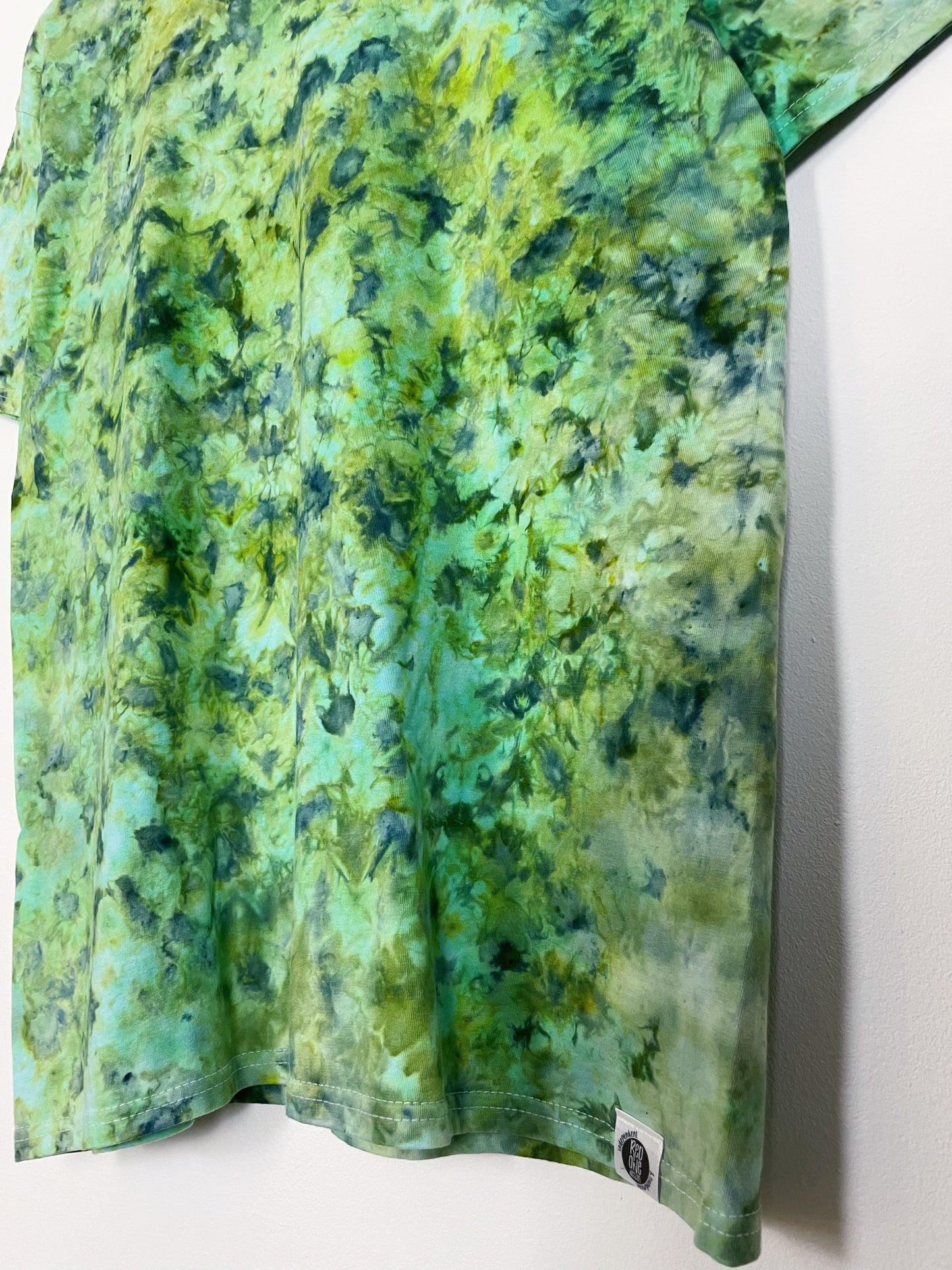 L | Ice Dye Green Hand Dyed Ice Tie Dye T-Shirt