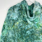 M | Ice Dye Dark Green Hand Dyed Pullover Hoodie