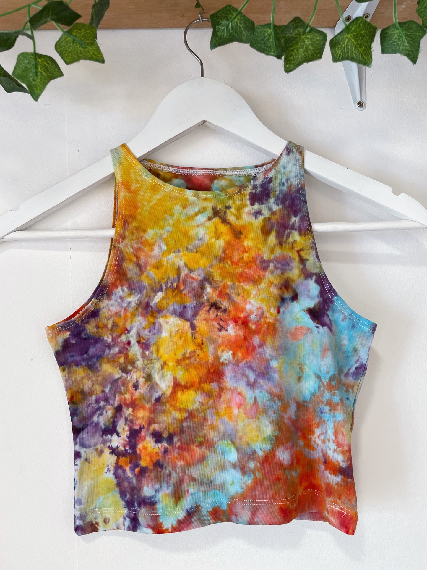 Ice Dye Rainbow Crop Vest