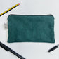 Handmade Corduroy Zip Pouch | Cord Pencil Case | Small Coin Purse Make-up Pouch