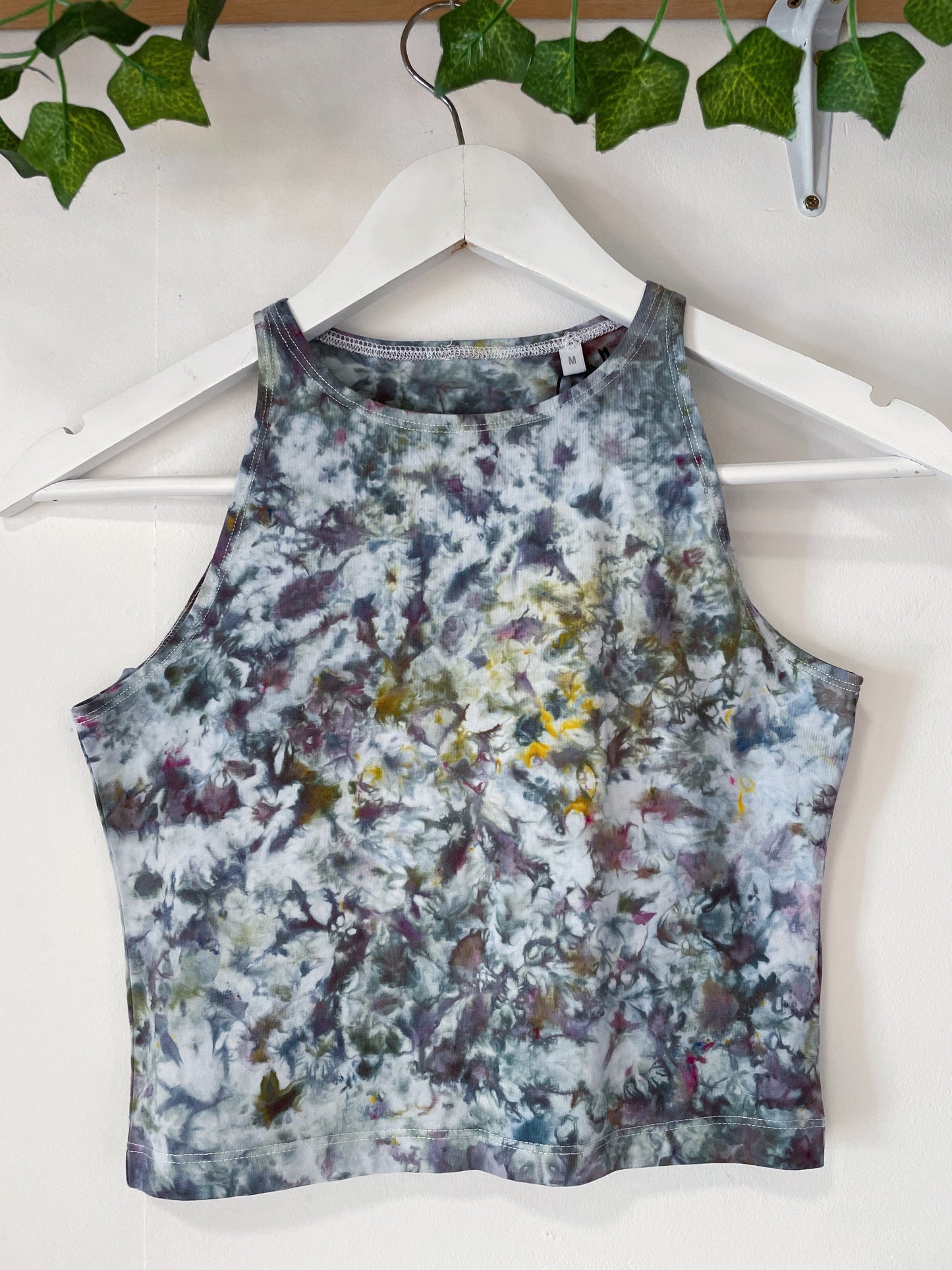 Ice Dye Cosmic Black Crop Vest