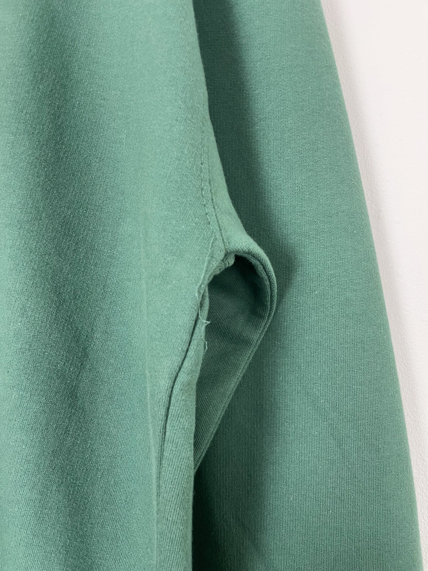 M | Mushroom Hoodie Green Hand Embroidered | Minor Display Damage