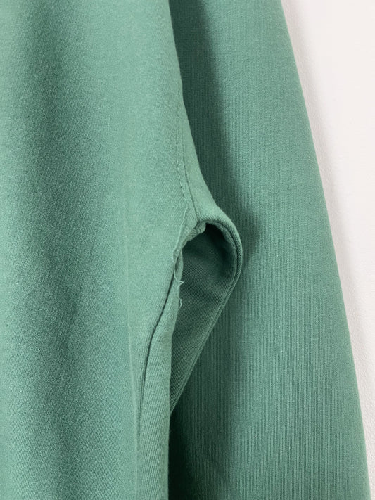 M | Mushroom Hoodie Green Hand Embroidered | Minor Display Damage