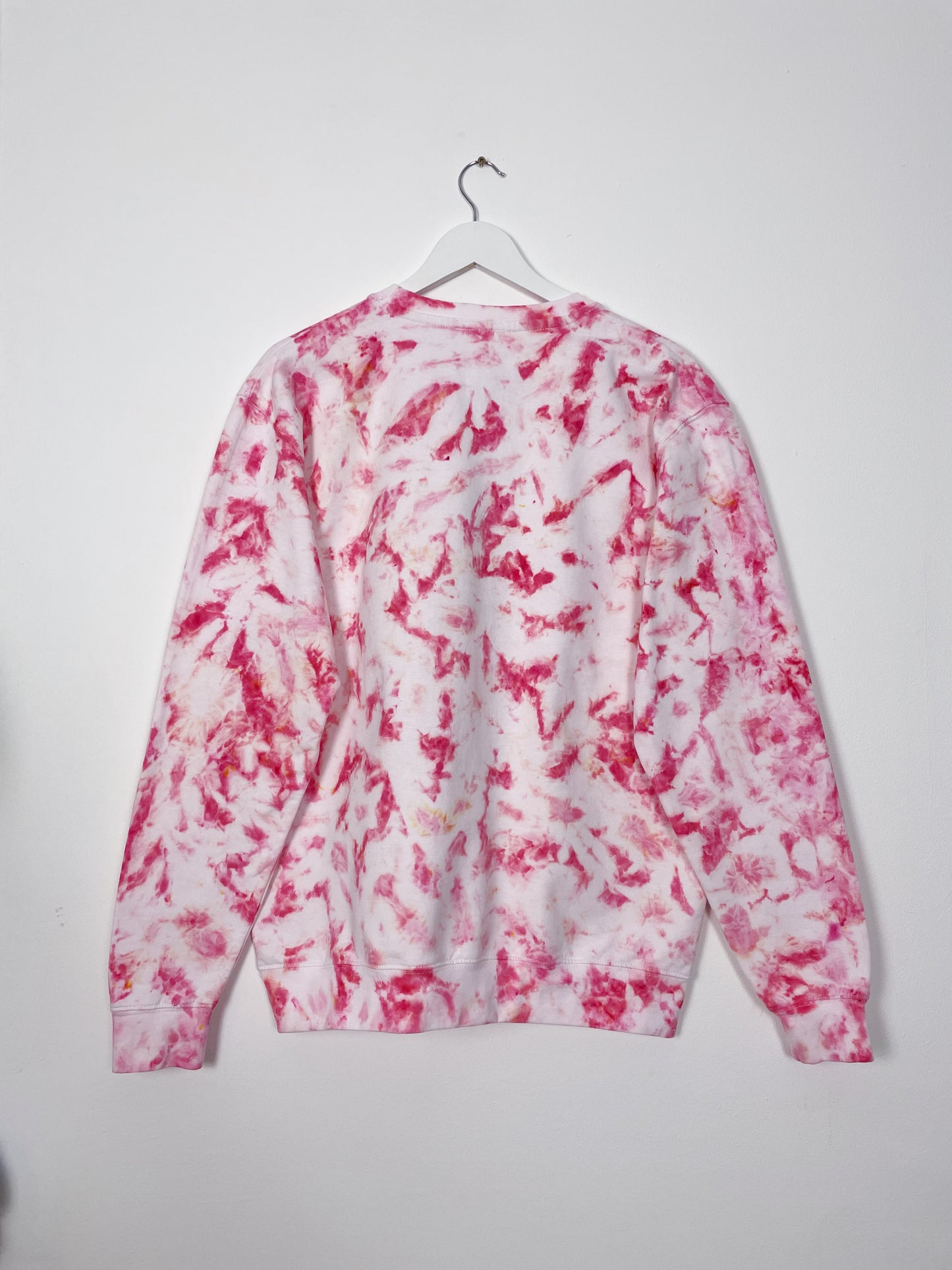 L | Ice Dye Pink Hand Dyed Sweatshirt