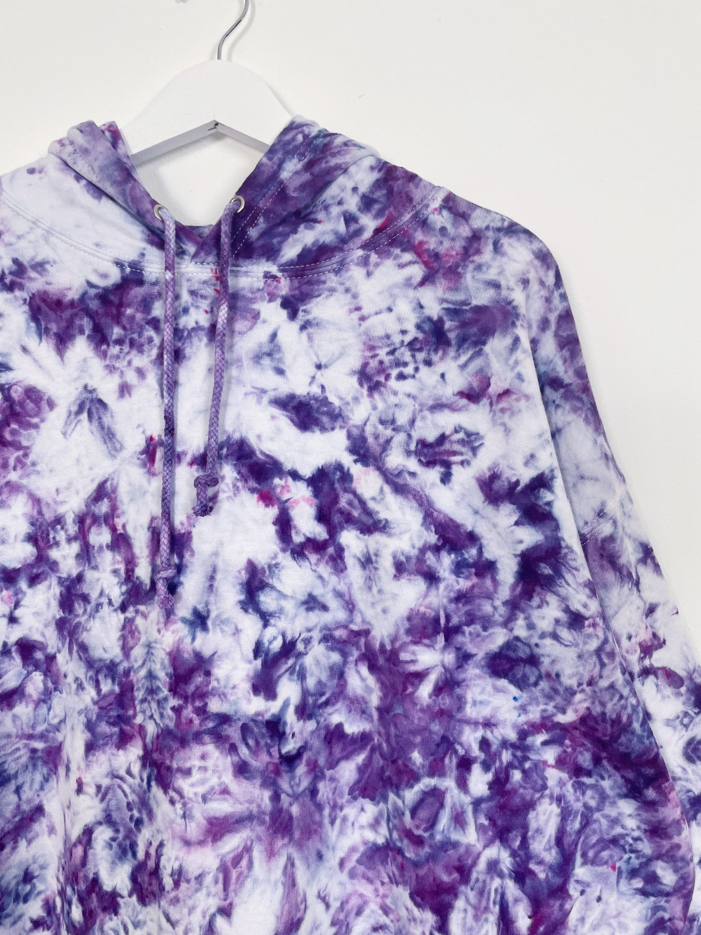 XXL | Ice Dye Purple Hand Dyed Pullover Hoodie