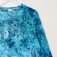 S | Ice Dye Ocean Blue Hand Dyed Sweatshirt