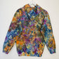 S | Ice Dye Blue Sunrise Multicolour Hand Dyed Pullover Hoodie