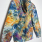 S | Ice Dye Blue Sunrise Multicolour Hand Dyed Pullover Hoodie