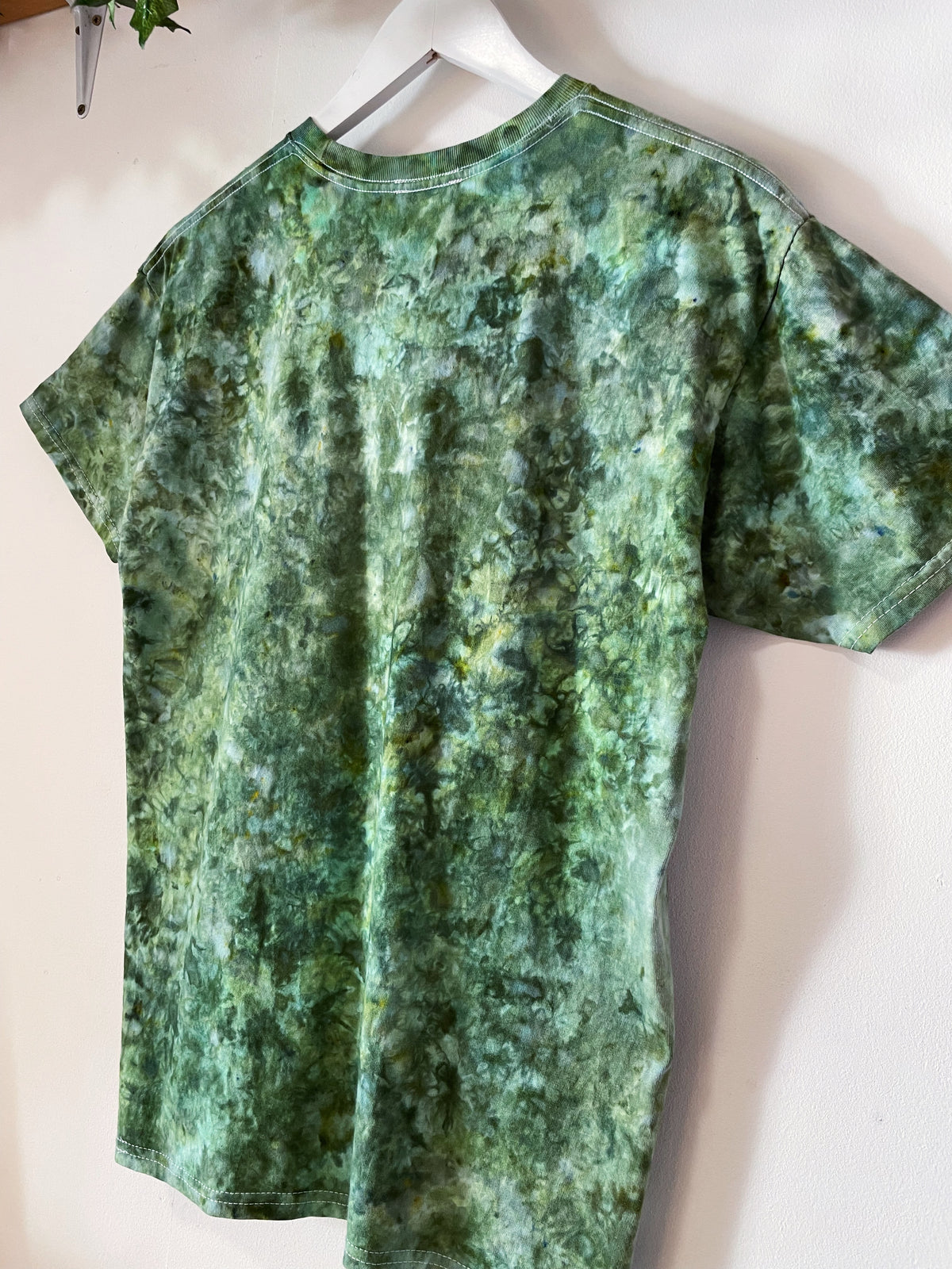 M | Ice Dye Dark Green Hand Dyed Ice Tie Dye T-Shirt