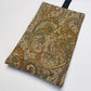 Handmade Tobacco Pouch | Brown Paisley Print Tobacco Storage Holder