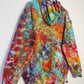 XL | Ice Dye Rainbow Multicolour Hand Dyed Pullover Hoodie