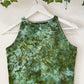 Ice Dye Green Crop Vest