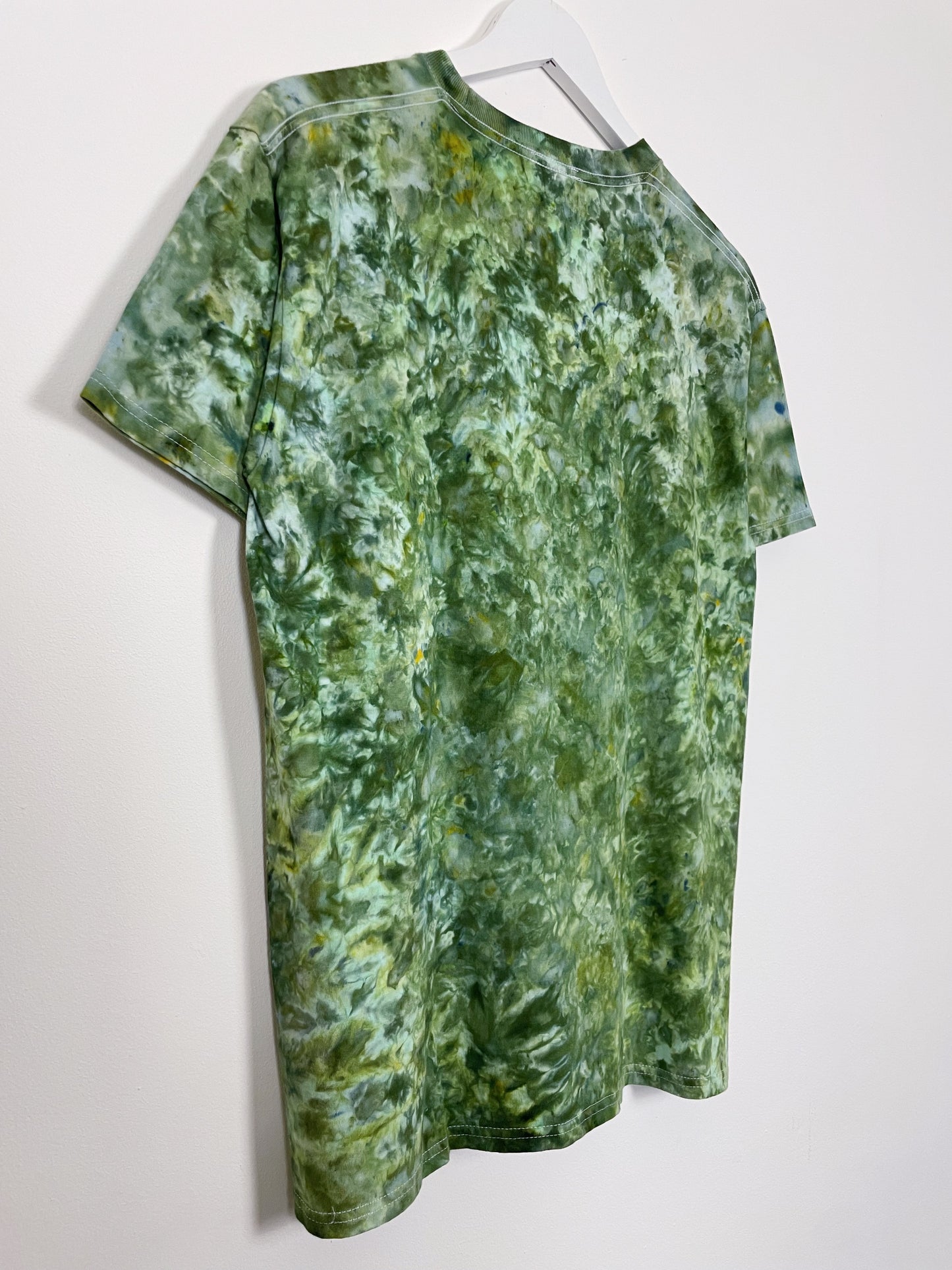 M | Ice Dye Dark Green Hand Dyed Ice Tie Dye T-Shirt