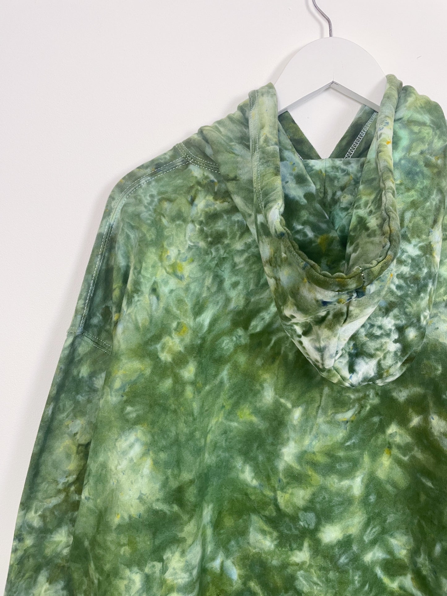 XXL | Ice Dye Green Hand Dyed Pullover Hoodie