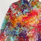 XL | Ice Dye Rainbow Multicolour Hand Dyed Pullover Hoodie