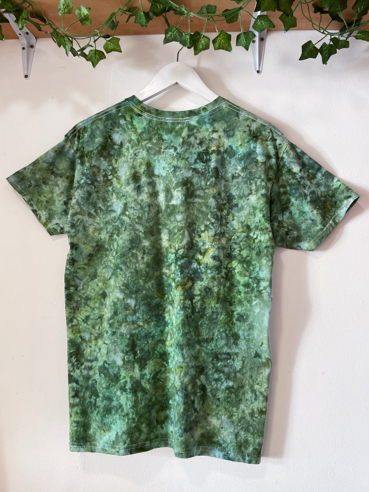 M | Ice Dye Dark Green Hand Dyed Ice Tie Dye T-Shirt