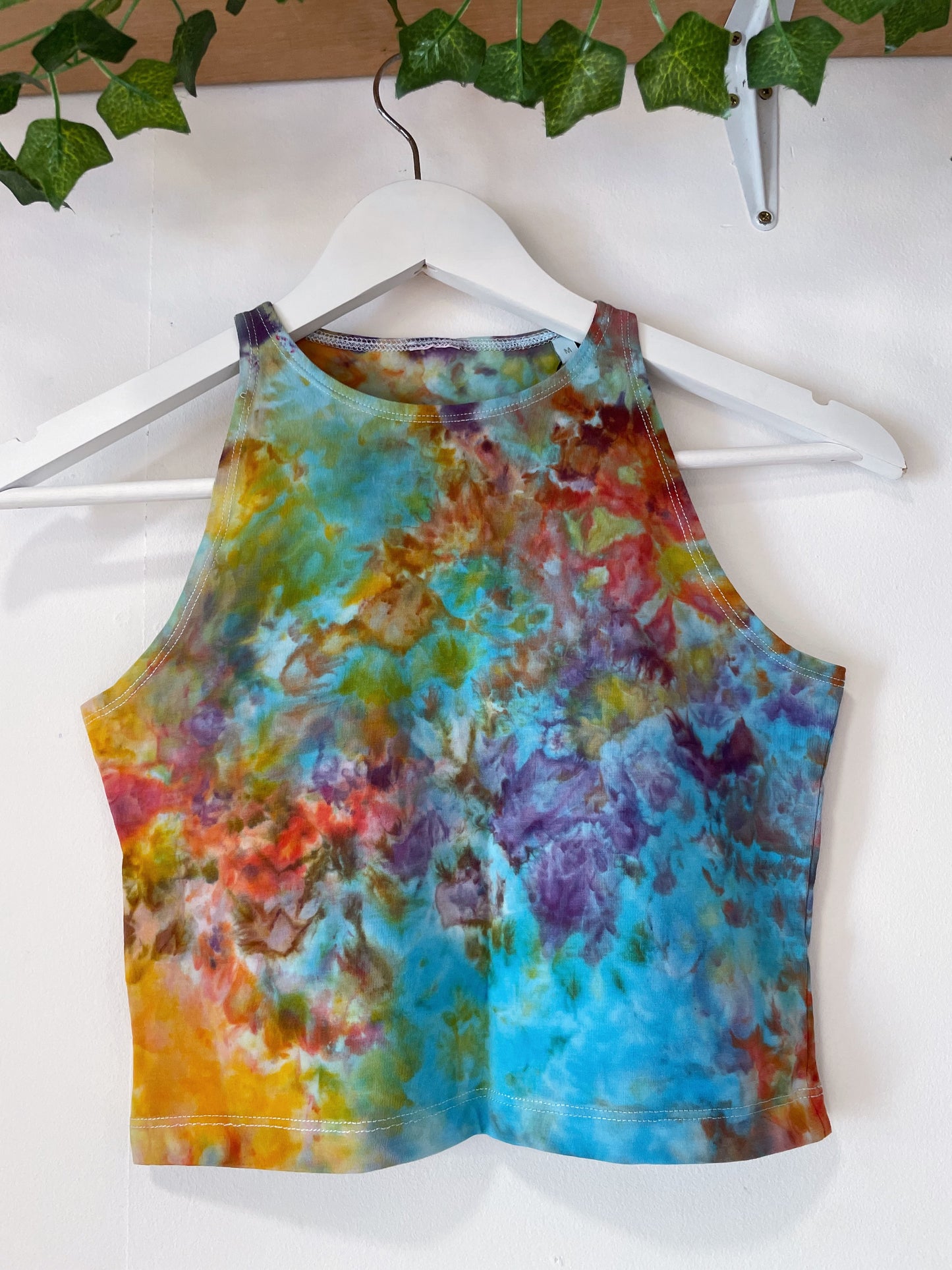 Ice Dye Rainbow Crop Vest