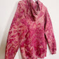 M | Ice Dye Crushed Raspberry Hand Dyed Pullover Hoodie