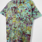 L | Blue Orange Purple Ice Dye Hand Dyed T-Shirt